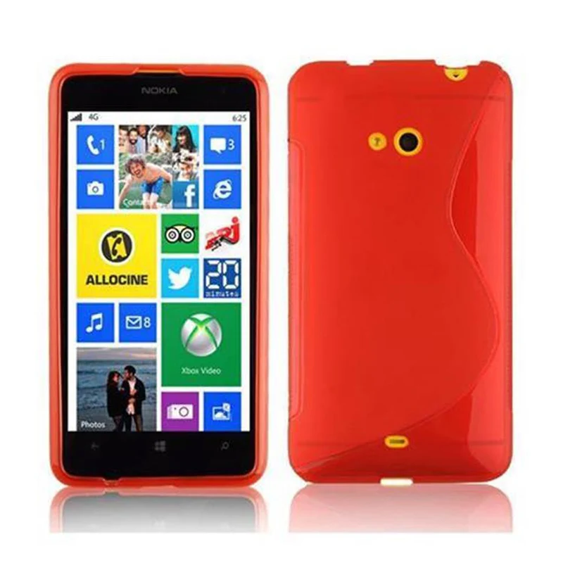 Cadorabo Hülle kompatibel mit Nokia Lumia 625 Schutzhülle aus flexiblem TPU Silikon