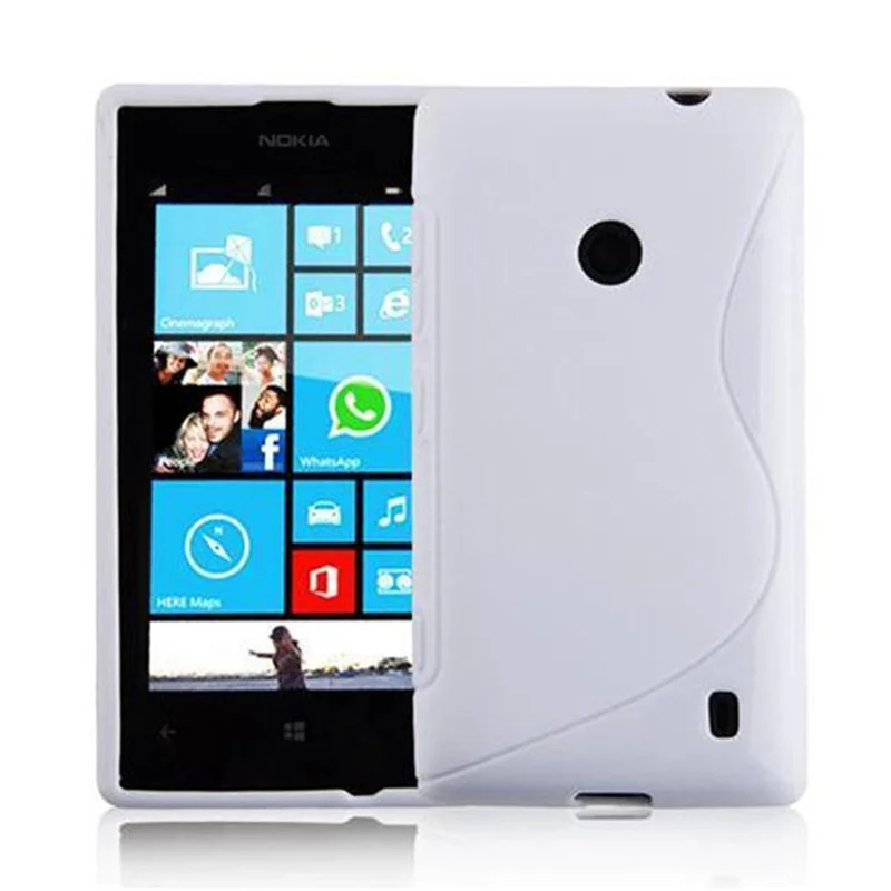 Cadorabo Hülle kompatibel mit Nokia Lumia 520 / 521 Schutzhülle aus flexiblem TPU Silikon