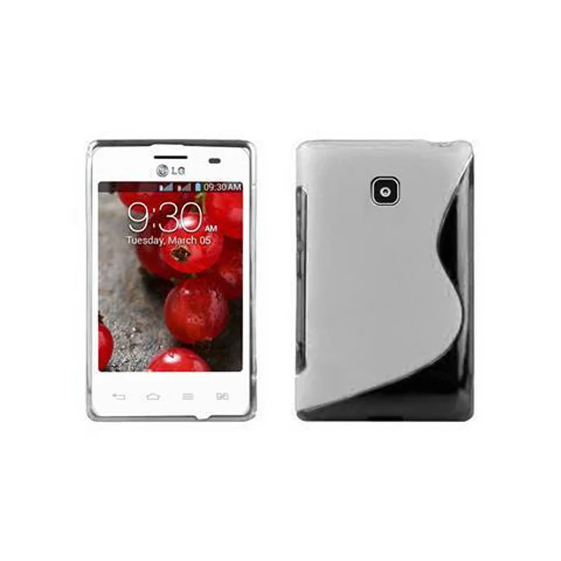 Cadorabo Hülle kompatibel mit LG L3 II (1. SIM) Schutzhülle aus flexiblem TPU Silikon
