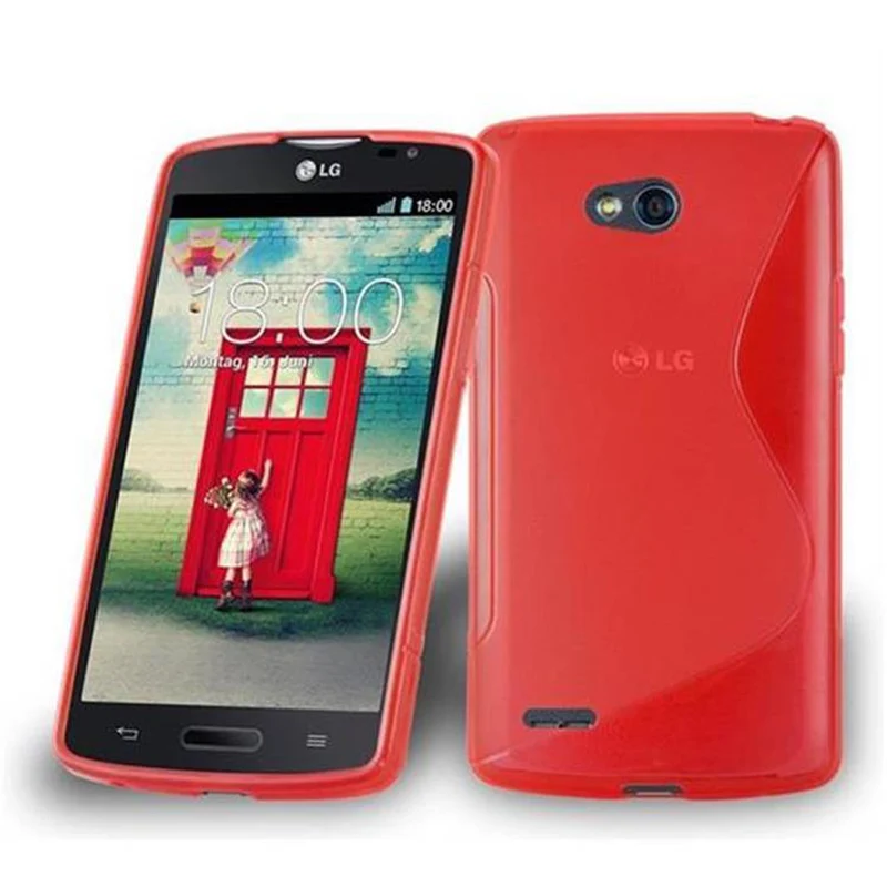 Cadorabo Hülle kompatibel mit LG L80 Schutzhülle aus flexiblem TPU Silikon