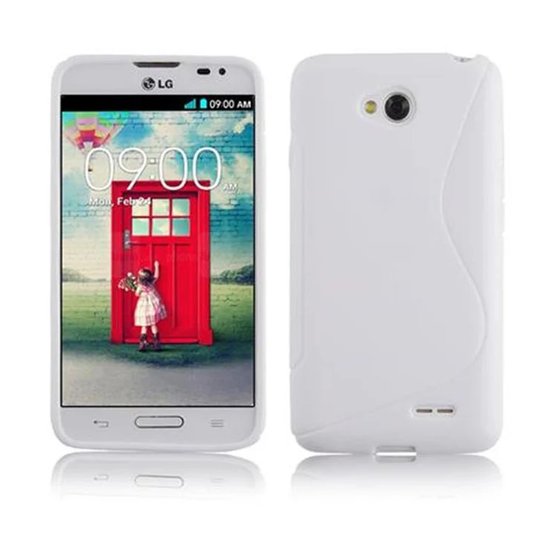 Cadorabo Hülle kompatibel mit LG L70 (1. SIM) Schutzhülle aus flexiblem TPU Silikon