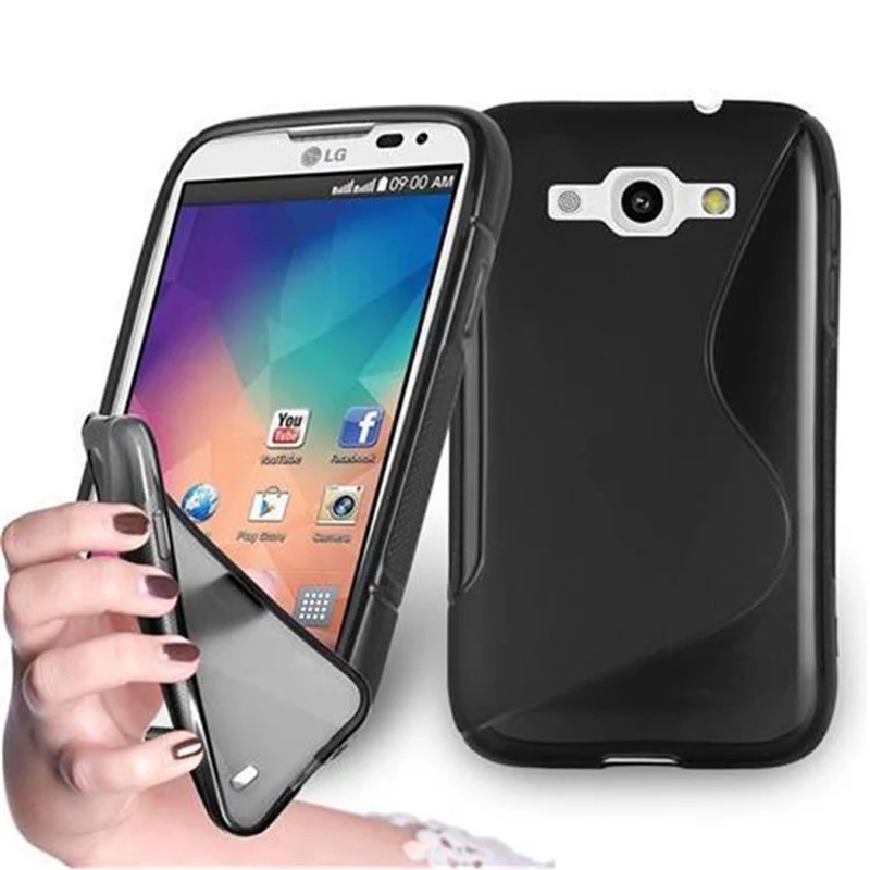 Cadorabo Hülle kompatibel mit LG L60 Schutzhülle aus flexiblem TPU Silikon