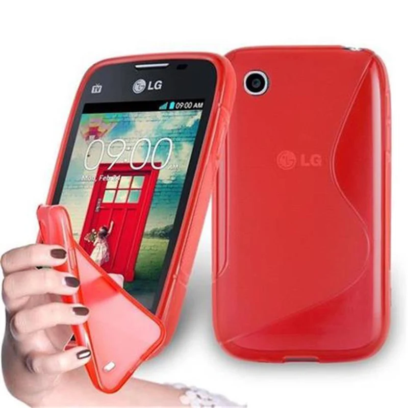 Cadorabo Hülle kompatibel mit LG L40 Schutzhülle aus flexiblem TPU Silikon