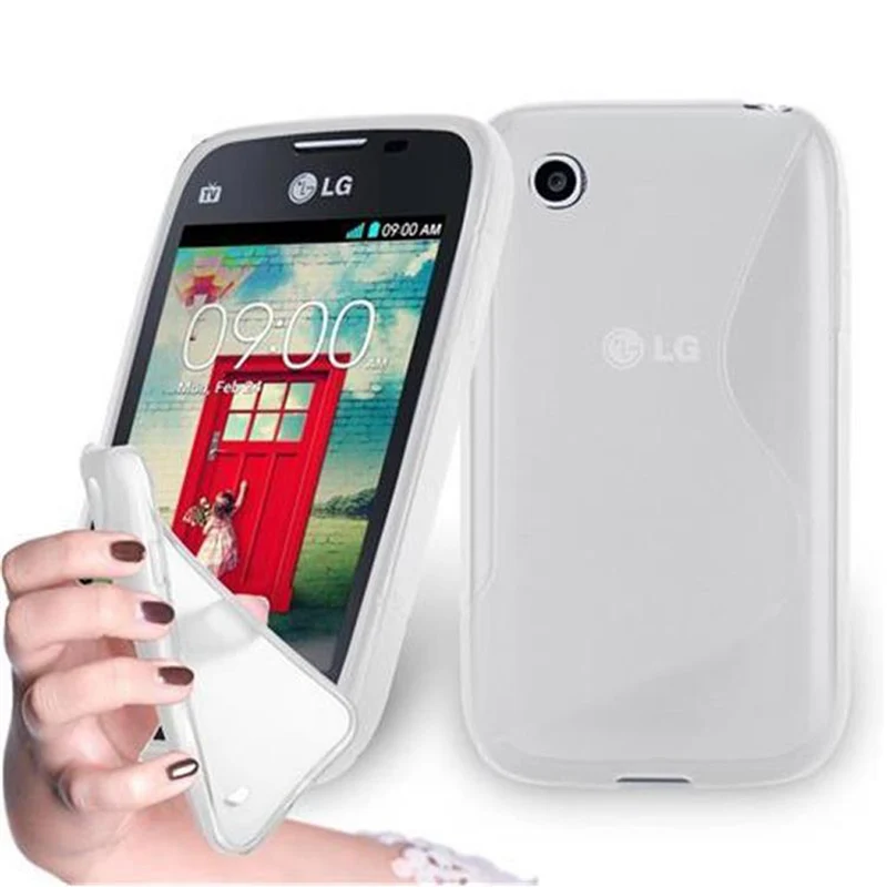 Cadorabo Hülle kompatibel mit LG L40 Schutzhülle aus flexiblem TPU Silikon