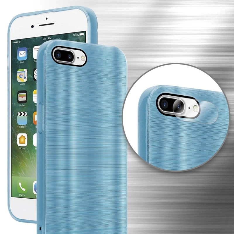 Cadorabo Hülle kompatibel mit Apple iPhone 7 PLUS / 7S PLUS / 8 PLUS TPU Silikon Case Cover
