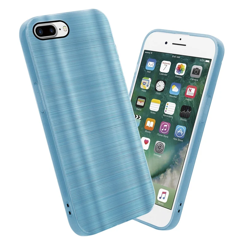 Cadorabo Hülle kompatibel mit Apple iPhone 7 PLUS / 7S PLUS / 8 PLUS TPU Silikon Case Cover