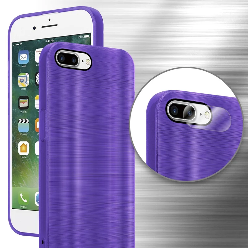 Cadorabo Hülle kompatibel mit Apple iPhone 7 PLUS / 7S PLUS / 8 PLUS TPU Silikon Case Cover