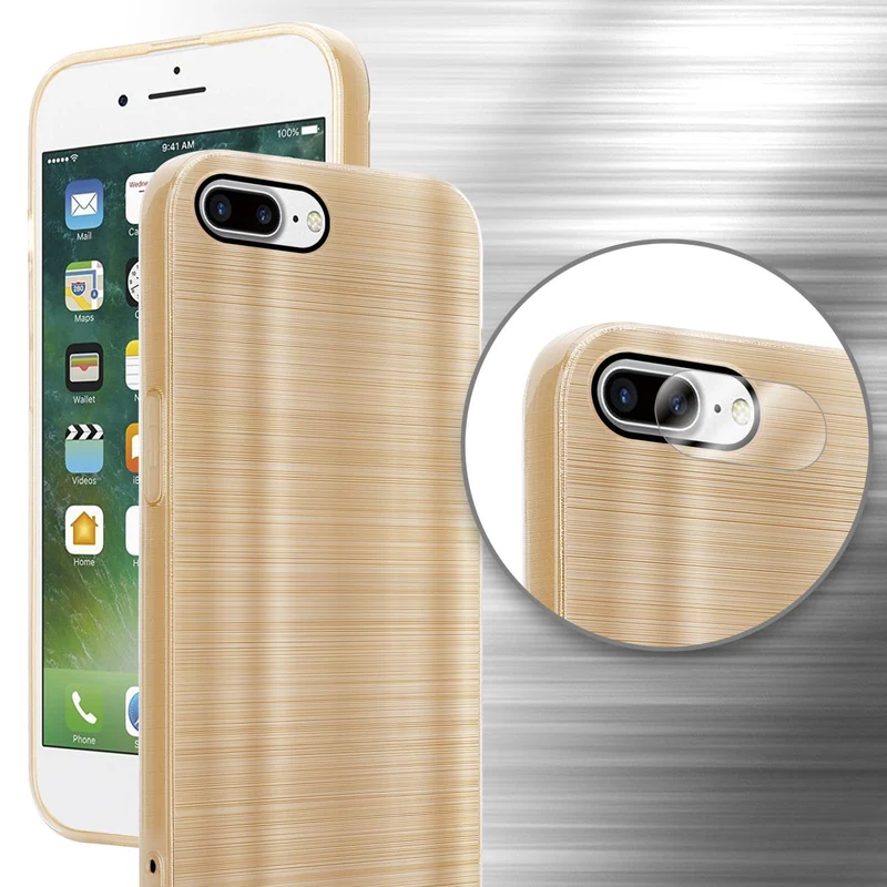 Cadorabo Hülle kompatibel mit Apple iPhone 7 PLUS / 7S PLUS / 8 PLUS TPU Silikon Case Cover