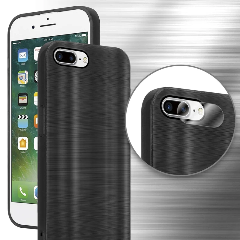 Cadorabo Hülle kompatibel mit Apple iPhone 7 PLUS / 7S PLUS / 8 PLUS TPU Silikon Case Cover