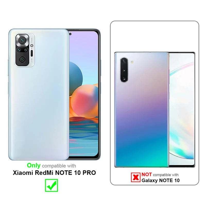 Cadorabo Hülle kompatibel mit Xiaomi RedMi NOTE 10 PRO TPU Silikon Case Cover