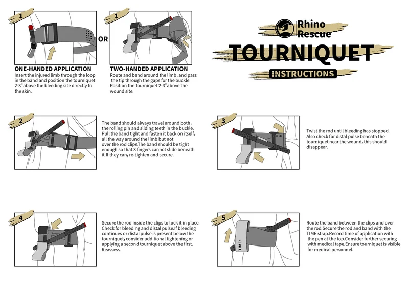 Rhino Rescue Tourniquet mit Aluminum-Knebel