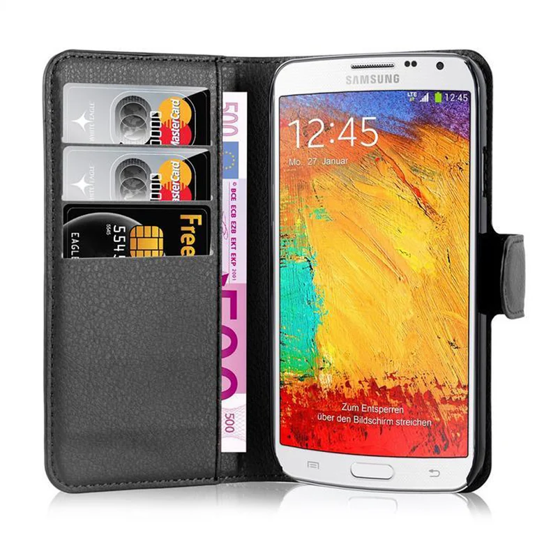 Cadorabo Hülle kompatibel mit Samsung Galaxy MEGA 2 Schutzhülle mit Magnetverschluss, Standfunktion und Kartenfach