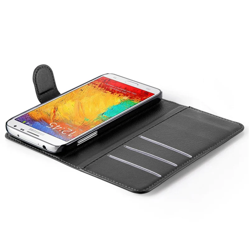Cadorabo Hülle kompatibel mit Samsung Galaxy MEGA 2 Schutzhülle mit Magnetverschluss, Standfunktion und Kartenfach