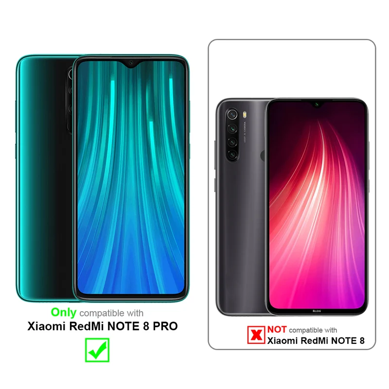 Cadorabo Hülle kompatibel mit Xiaomi RedMi NOTE 8 PRO TPU Silikon Case Cover