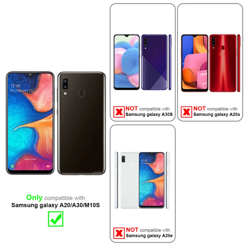 Cadorabo Hülle kompatibel mit Samsung Galaxy A20 / A30 / M10s TPU Silikon Case Cover