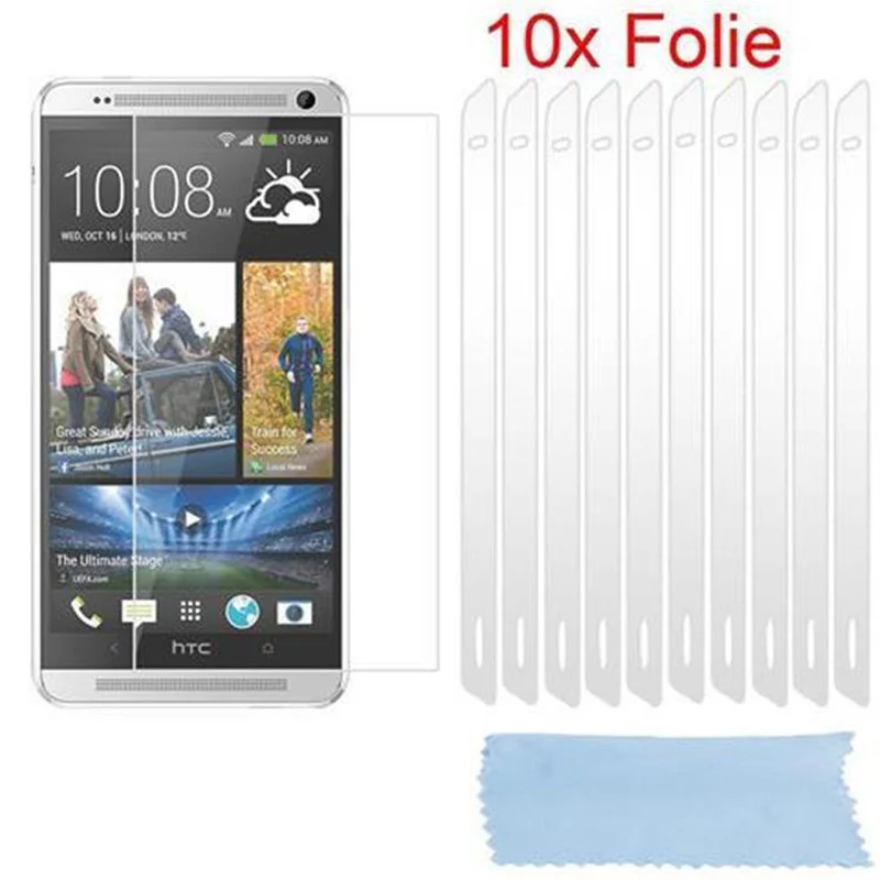 Cadorabo Displayschutzfolien kompatibel mit HTC ONE MAX T6 - Schutzfolien 10 Stück hochtransparenter Schutzfolien gegen Staub, Schmutz und Kratzer