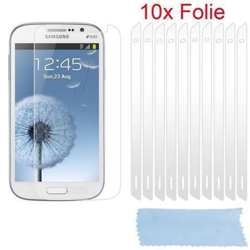 Cadorabo Displayschutzfolien kompatibel mit Samsung Galaxy S DUOS - Schutzfolien 10 Stück hochtransparenter Schutzfolien gegen Staub, Schmutz und Kratzer