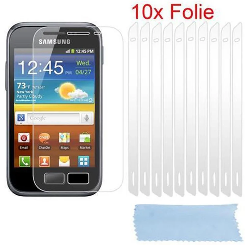 Cadorabo Displayschutzfolien kompatibel mit Samsung Galaxy ACE 2 - Schutzfolien 10 Stück hochtransparenter Schutzfolien gegen Staub, Schmutz und Kratzer