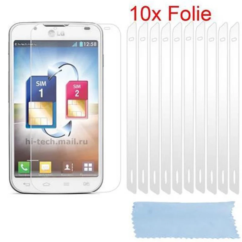Cadorabo Displayschutzfolien kompatibel mit LG L5 II (2. SIM) - Schutzfolien 10 Stück hochtransparenter Schutzfolien gegen Staub, Schmutz und Kratzer