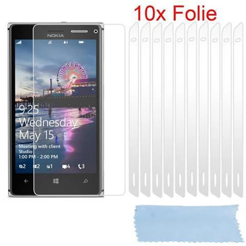 Cadorabo Displayschutzfolien kompatibel mit Nokia Lumia 925 - Schutzfolien 10 Stück hochtransparenter Schutzfolien gegen Staub, Schmutz und Kratzer