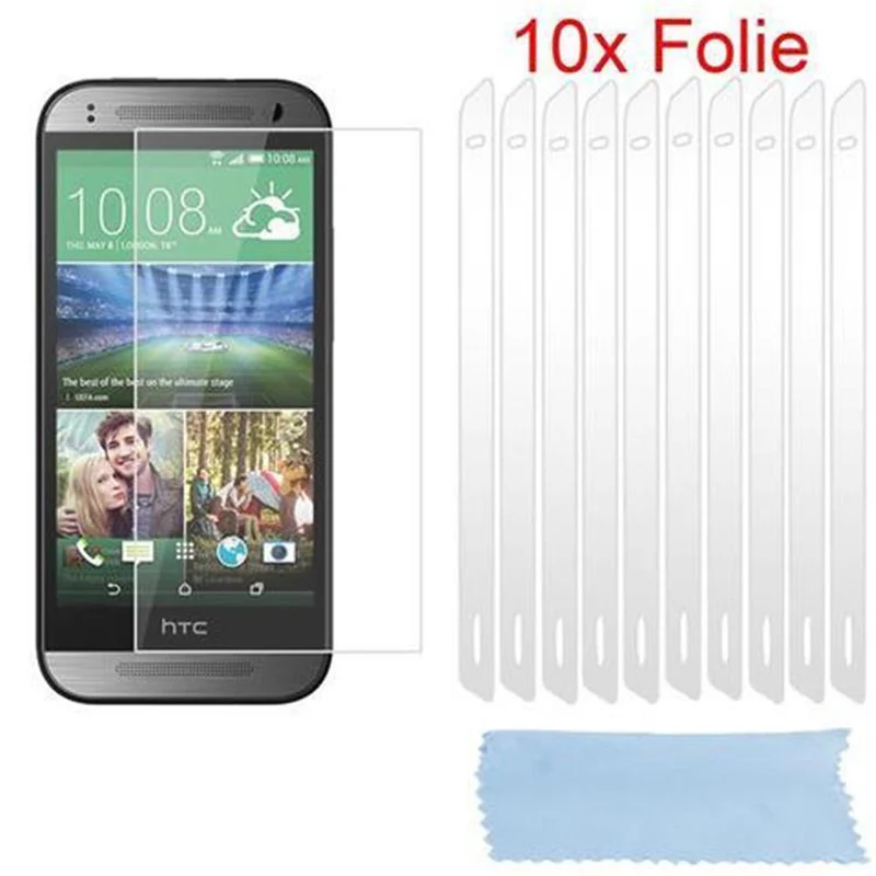 Cadorabo Displayschutzfolien kompatibel mit HTC ONE M8 MINI - Schutzfolien 10 Stück hochtransparenter Schutzfolien gegen Staub, Schmutz und Kratzer