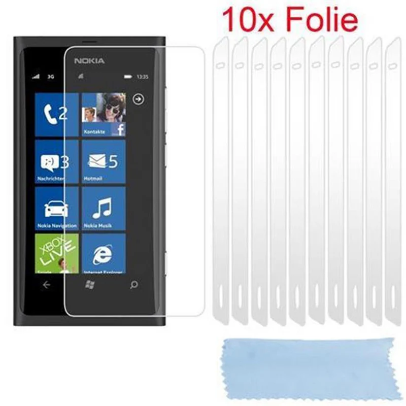 Cadorabo Displayschutzfolien kompatibel mit Nokia Lumia 900 - Schutzfolien 10 Stück hochtransparenter Schutzfolien gegen Staub, Schmutz und Kratzer