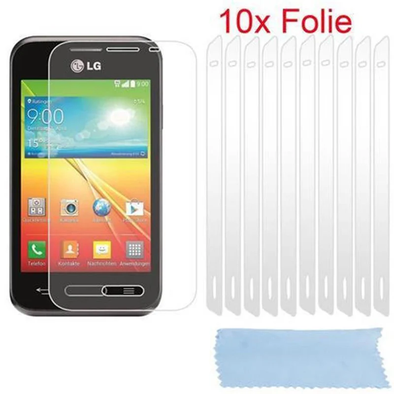 Cadorabo Displayschutzfolien kompatibel mit LG L40 - Schutzfolien 10 Stück hochtransparenter Schutzfolien gegen Staub, Schmutz und Kratzer