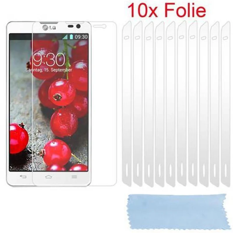 Cadorabo Displayschutzfolien kompatibel mit LG L9 II - Schutzfolien 10 Stück hochtransparenter Schutzfolien gegen Staub, Schmutz und Kratzer