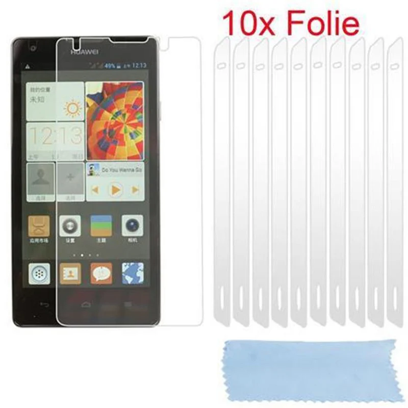 Cadorabo Displayschutzfolien kompatibel mit Huawei ASCEND G700 - Schutzfolien 10 Stück hochtransparenter Schutzfolien gegen Staub, Schmutz und Kratzer