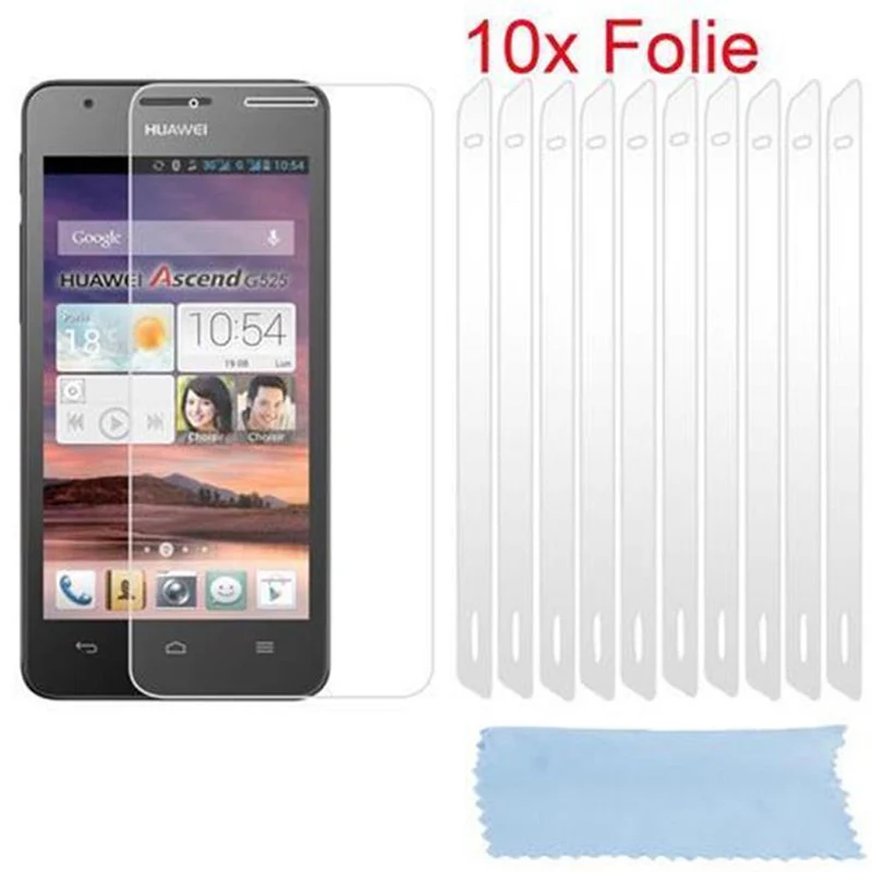Cadorabo Displayschutzfolien kompatibel mit Huawei ASCEND G510 / G520 / G525 - Schutzfolien 10 Stück hochtransparenter Schutzfolien gegen Staub, Schmutz und Kratzer
