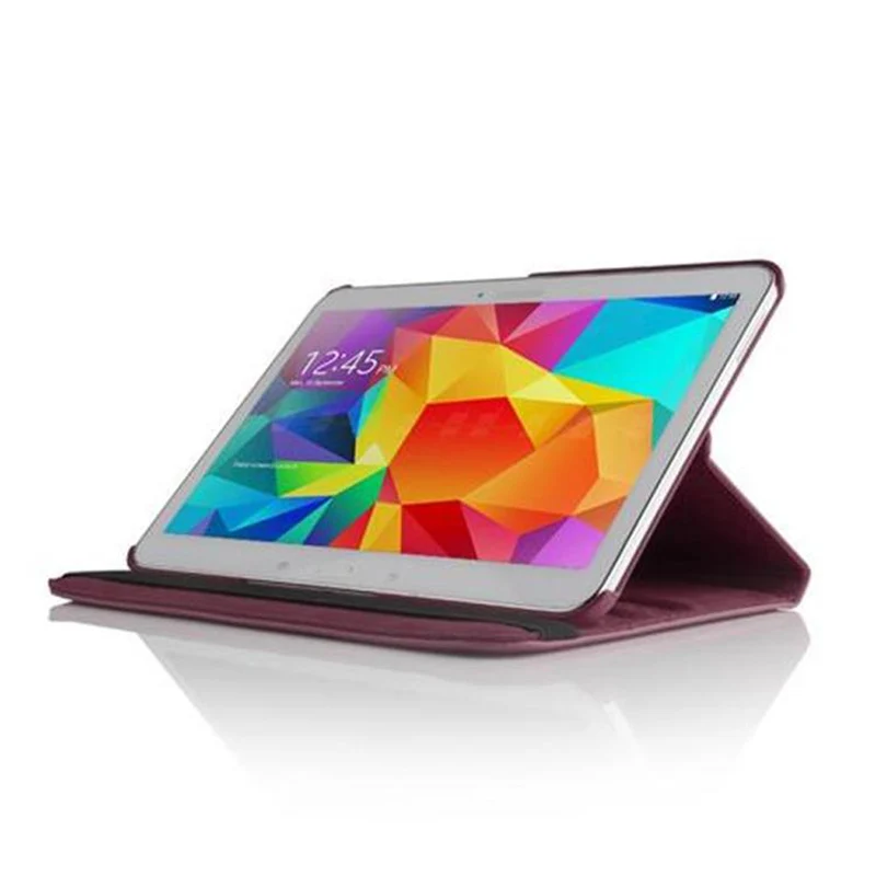 Cadorabo Tablet Hülle kompatibel mit Samsung Galaxy Tab 4 (10.1 Zoll) Schutzhülle OHNE Auto Wake Up, mit Standfunktion und Gummiband Verschluss