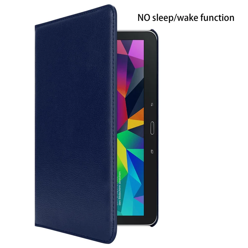 Cadorabo Tablet Hülle kompatibel mit Samsung Galaxy Tab 4 (10.1 Zoll) Schutzhülle OHNE Auto Wake Up, mit Standfunktion und Gummiband Verschluss