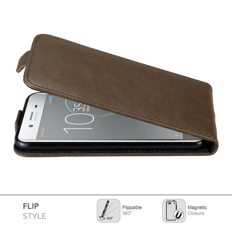 Cadorabo Hülle kompatibel mit Sony Xperia XZ PREMIUM Schutzhülle im Flip Design mit Magnetverschluss