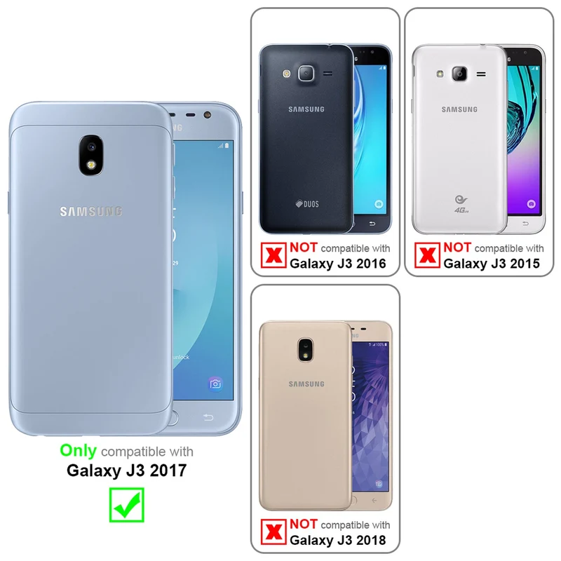 Cadorabo Hülle kompatibel mit Samsung Galaxy J3 2017 Schutzhülle im Blumen Design mit Magnetverschluss, Standfunktion und Kartenfächern