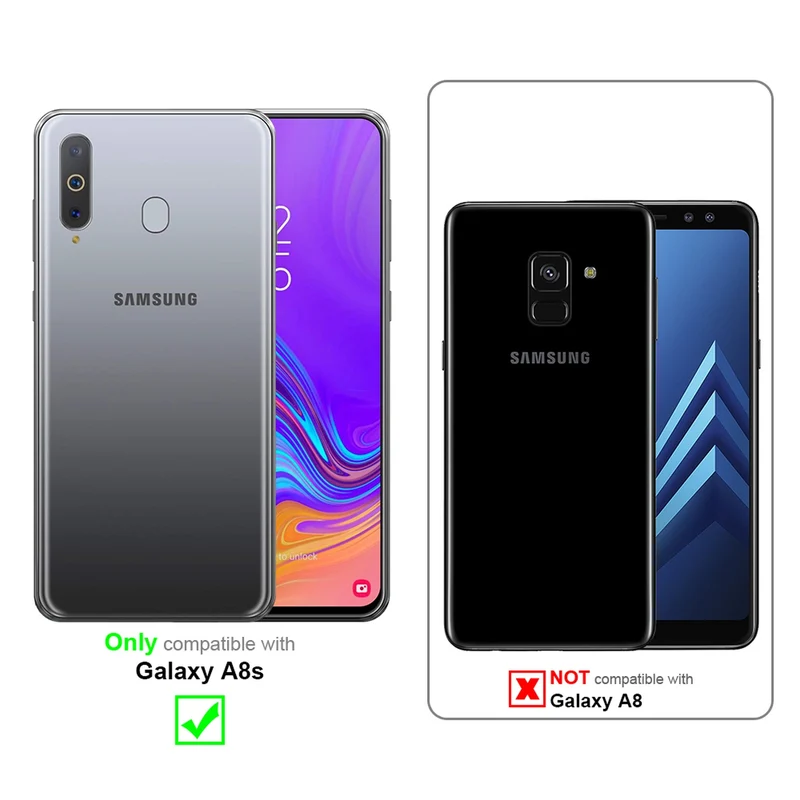 Cadorabo Hülle kompatibel mit Samsung Galaxy A8s Schutzhülle im Blumen Design mit Magnetverschluss, Standfunktion und Kartenfächern