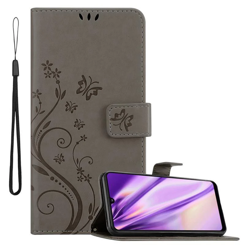 Cadorabo Hülle kompatibel mit Samsung Galaxy A31 Schutzhülle im Blumen Design mit Magnetverschluss, Standfunktion und Kartenfächern