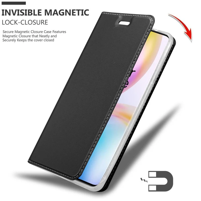 Cadorabo Hülle kompatibel mit OnePlus 8 PRO Schutzhülle mit Magnetverschluss, Standfunktion und Kartenfach