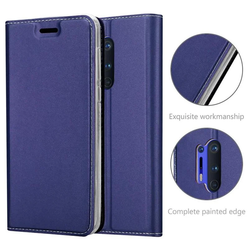 Cadorabo Hülle kompatibel mit OnePlus 8 PRO Schutzhülle mit Magnetverschluss, Standfunktion und Kartenfach