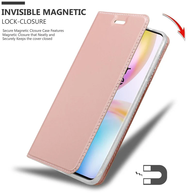 Cadorabo Hülle kompatibel mit OnePlus 8 PRO Schutzhülle mit Magnetverschluss, Standfunktion und Kartenfach