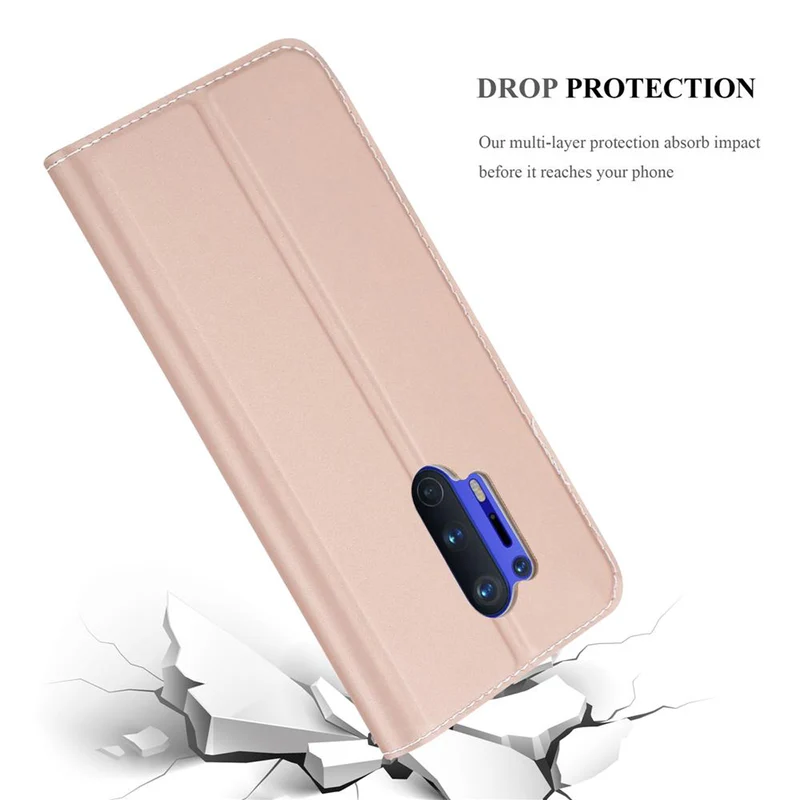 Cadorabo Hülle kompatibel mit OnePlus 8 PRO Schutzhülle mit Magnetverschluss, Standfunktion und Kartenfach