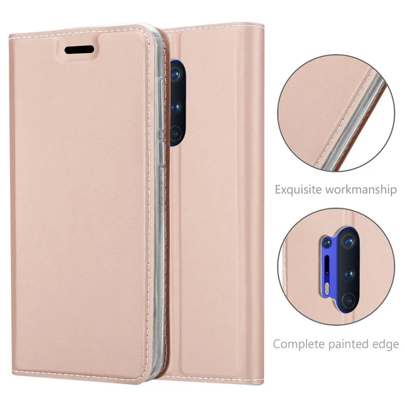 Cadorabo Hülle kompatibel mit OnePlus 8 PRO Schutzhülle mit Magnetverschluss, Standfunktion und Kartenfach