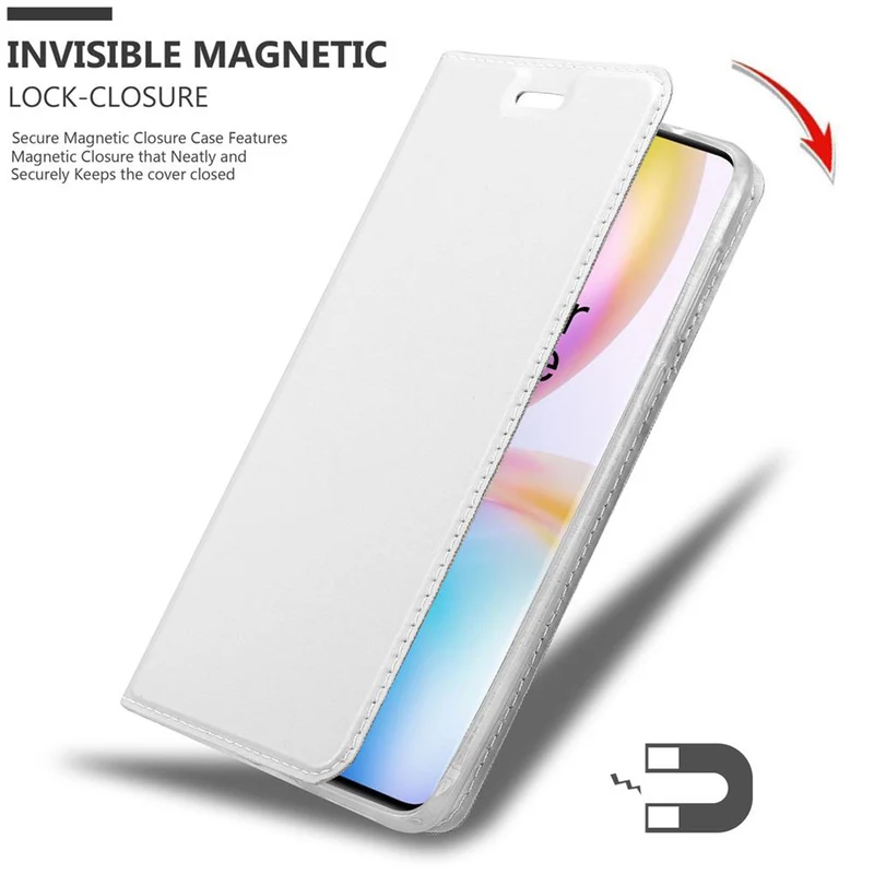 Cadorabo Hülle kompatibel mit OnePlus 8 PRO Schutzhülle mit Magnetverschluss, Standfunktion und Kartenfach