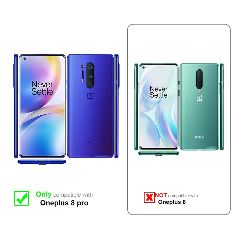 Cadorabo Hülle kompatibel mit OnePlus 8 PRO Schutzhülle mit Magnetverschluss, Standfunktion und Kartenfach