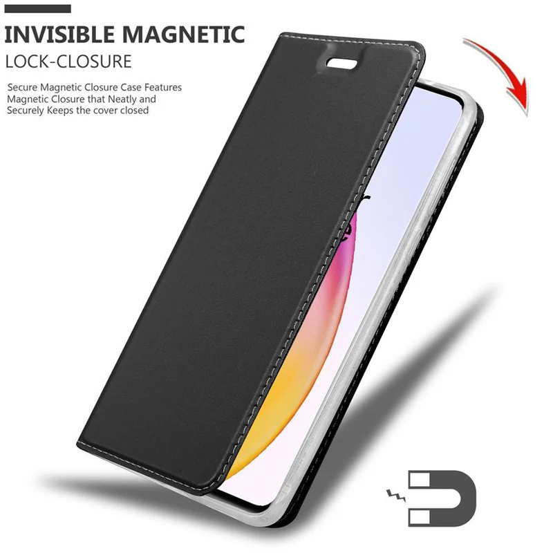 Cadorabo Hülle kompatibel mit OnePlus 8 Schutzhülle mit Magnetverschluss, Standfunktion und Kartenfach
