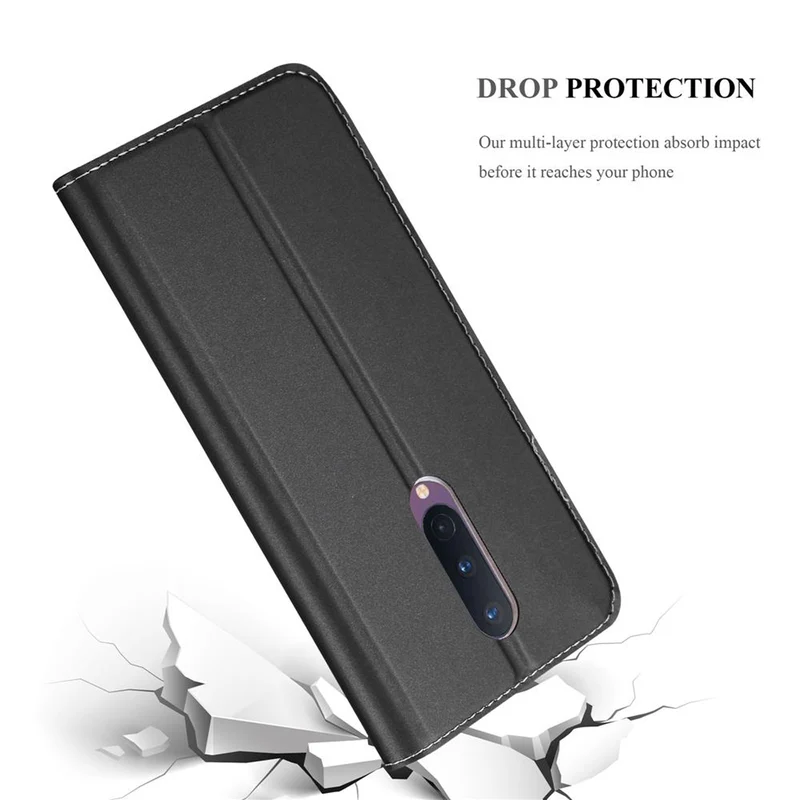 Cadorabo Hülle kompatibel mit OnePlus 8 Schutzhülle mit Magnetverschluss, Standfunktion und Kartenfach