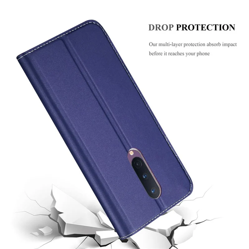 Cadorabo Hülle kompatibel mit OnePlus 8 Schutzhülle mit Magnetverschluss, Standfunktion und Kartenfach