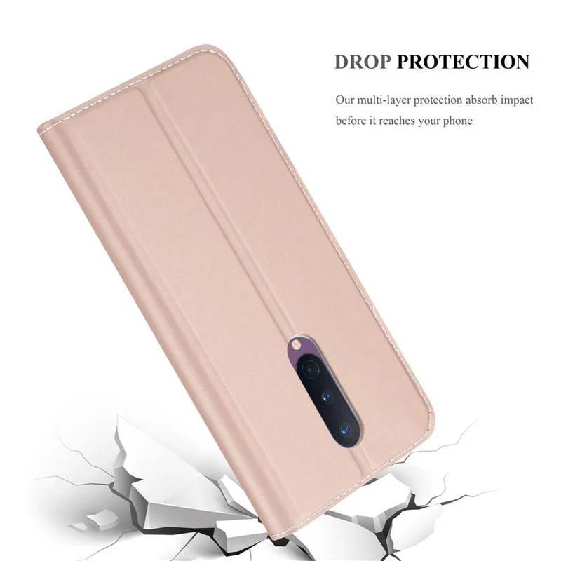 Cadorabo Hülle kompatibel mit OnePlus 8 Schutzhülle mit Magnetverschluss, Standfunktion und Kartenfach