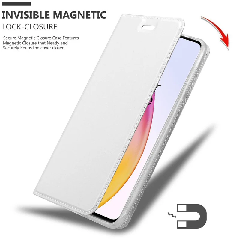 Cadorabo Hülle kompatibel mit OnePlus 8 Schutzhülle mit Magnetverschluss, Standfunktion und Kartenfach