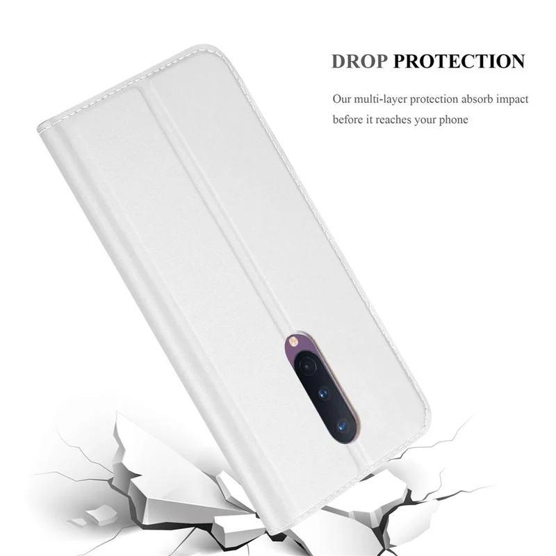 Cadorabo Hülle kompatibel mit OnePlus 8 Schutzhülle mit Magnetverschluss, Standfunktion und Kartenfach
