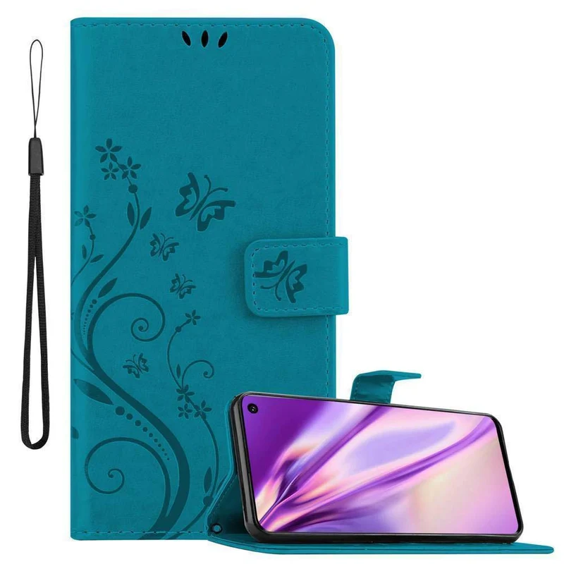 Cadorabo Hülle kompatibel mit Samsung Galaxy S10 4G Schutzhülle im Blumen Design mit Magnetverschluss, Standfunktion und Kartenfächern